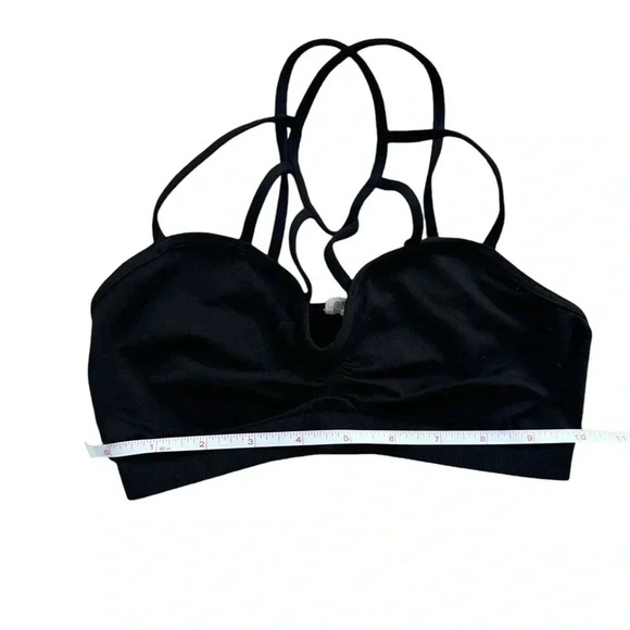 Black Strap Bandeau Crop Top, Size Small - Picture 4 of 4